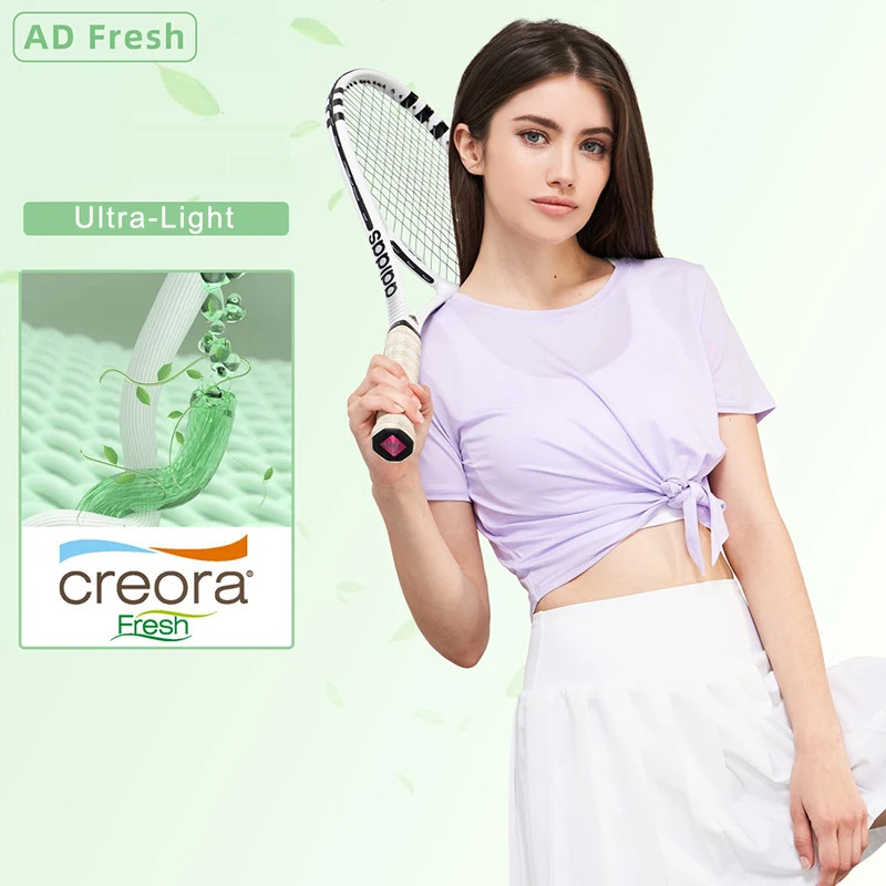 

Women Yoga Sports T-Shirt Loose Gym Fitness Quick-Drying Mesh Ultra-Light Cropped Tank Tops Summer Ultrathin Tennis Short Sleeve