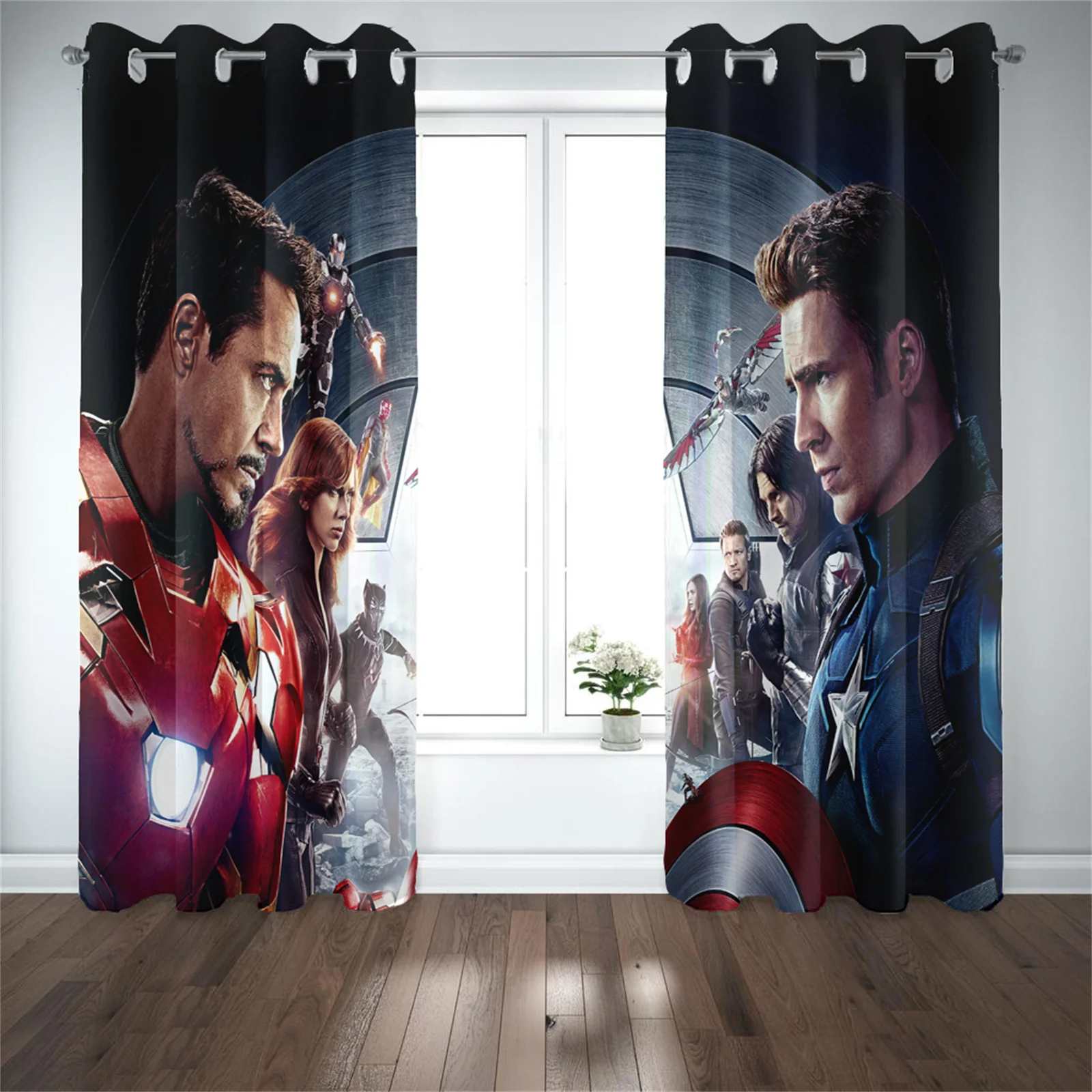 Новая летняя занавеска с героями мультфильмов Мстители детская комната