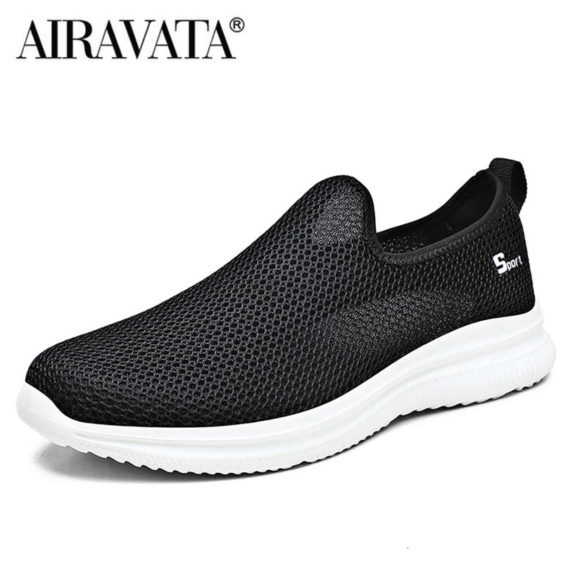 Men Women Casual Shoes Mesh Breathable Comfortable Sneakers Slip on Walking Shoes Flats Size 36-47