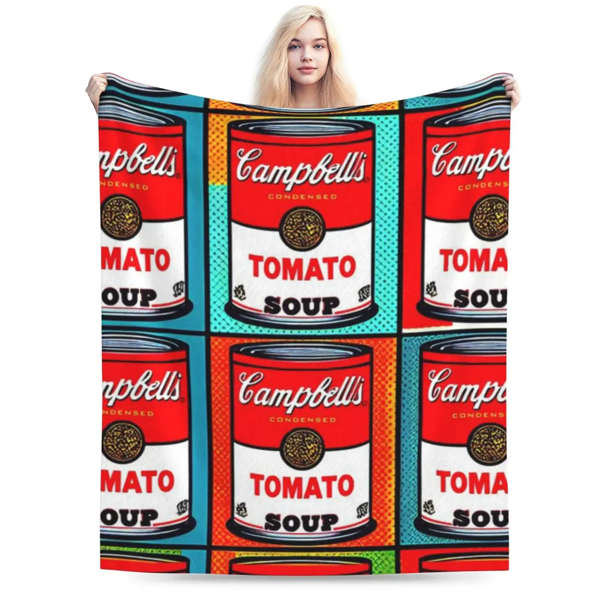 Campbell S Томатный суп Поп-арт ультрамягкое одеяло из микрофлиса