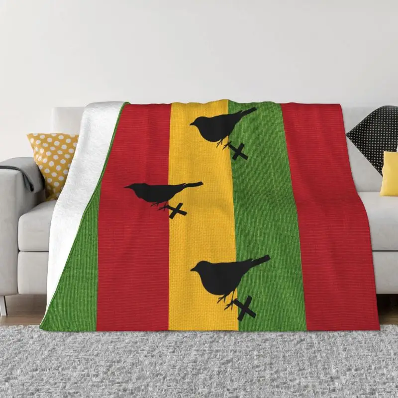 

Blankets for Home Sofa Office Travel Warm Flannel Three Birds Throw Blanket Amsterdam Soccer Ajax Bob Marley