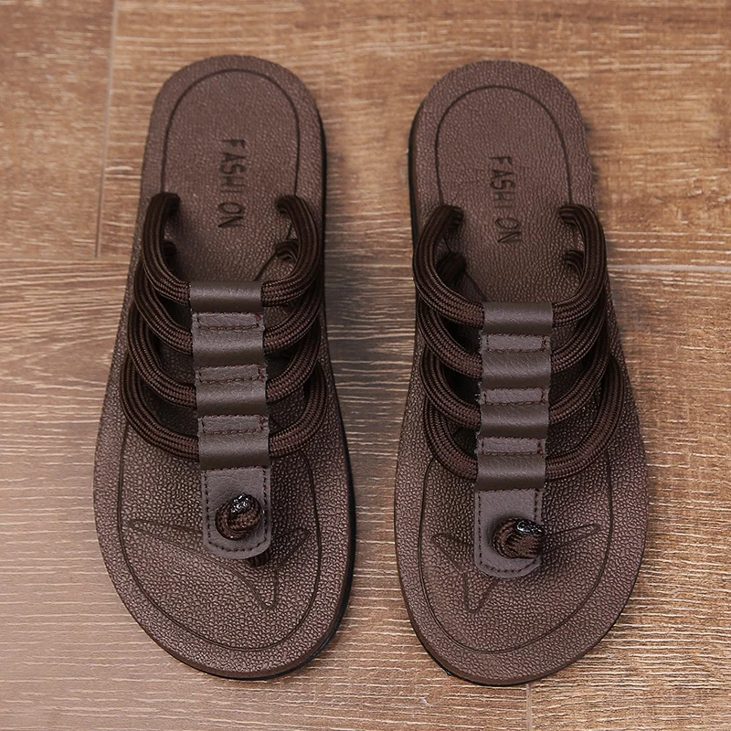 Designers Brand Beach Summer Man Sandals Nice Casual Anti Travel Mens Rope Handmade Male Toe