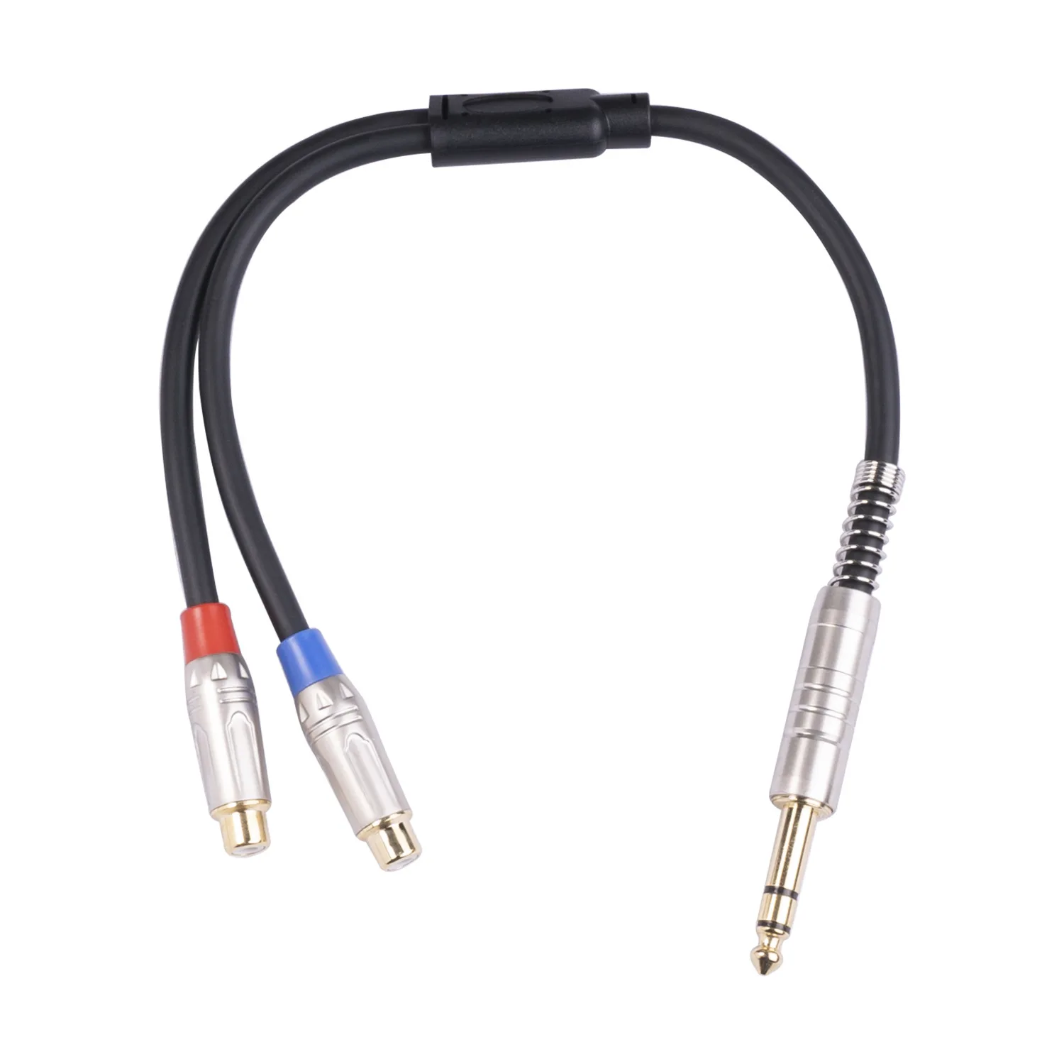

6.35mm to RCA HIFI Noise Cancelling 0.3m 6.35mm Male to Dual RCA Female Audio Adapter Cable Gold Plated 1/4
