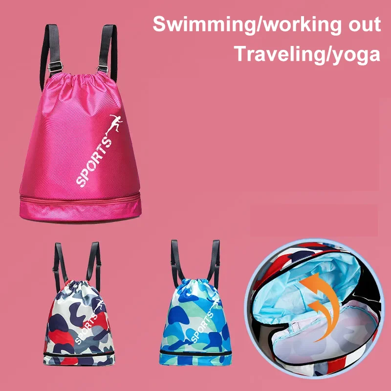 Swimming Bag Women Men Waterproof Training Bag Dry and Wet Separation Package Multifunction Outdoor Fitness Yoga Sport Backpack