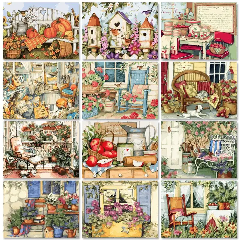 

GATYZTORY Interior Decoration Paint by Numbers DIY Acrylic Paint Kill Time Drawing by Numbers Home Decoration Original Gifts