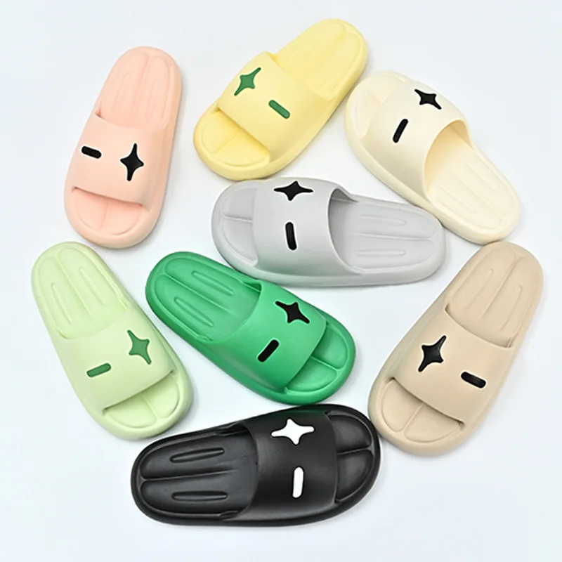 2023 New Home Women's Slippers  Summer Soft Non-Slip Thick Bottom EVA Leisure Sandals Personality Bathroom  Men Slippers Female