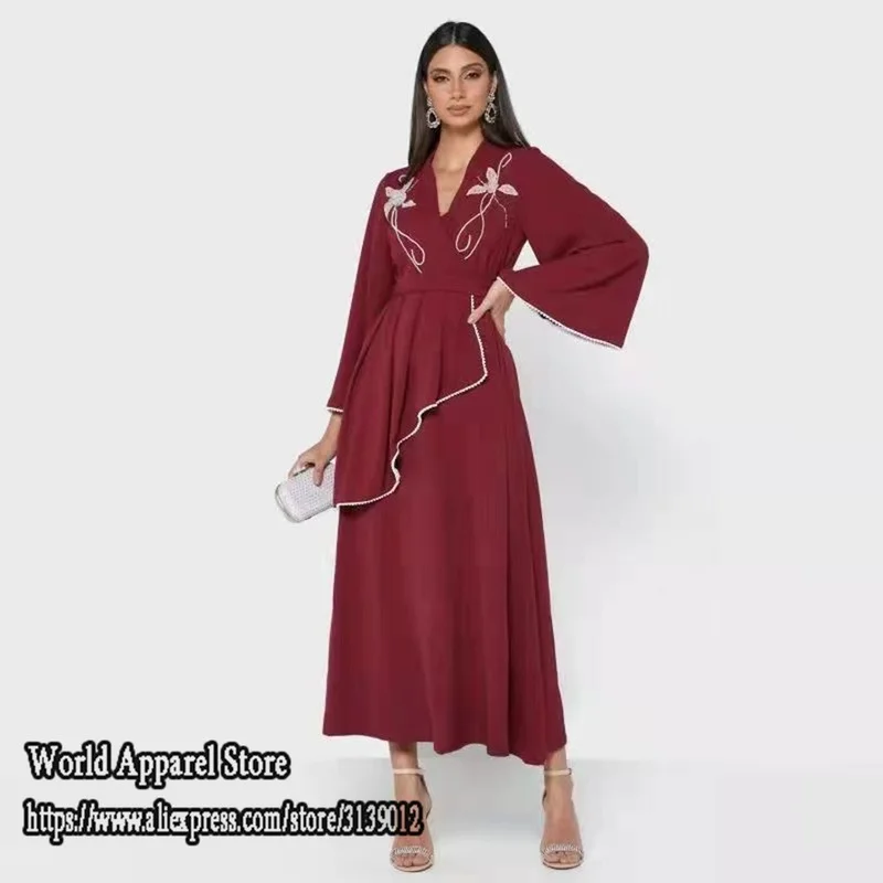 Ramadan Abaya Dubai Arabic Turkey Islam Muslim Long Maxi Hijab Dress For Women Robe Longue Femme Musulmane De Soiree Vestidos