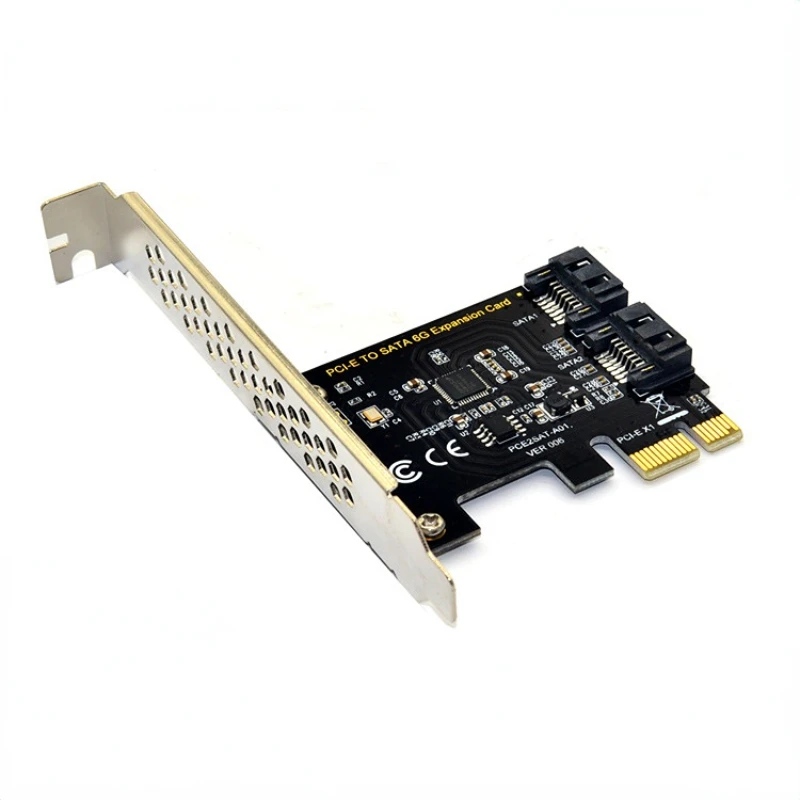 

PCI Express Sata Controller 4 Ports 6Gbps PCI-E To SATA3.0 Expansion Miner Adapter Card SSD IPFS Mining Controller Adapter Card