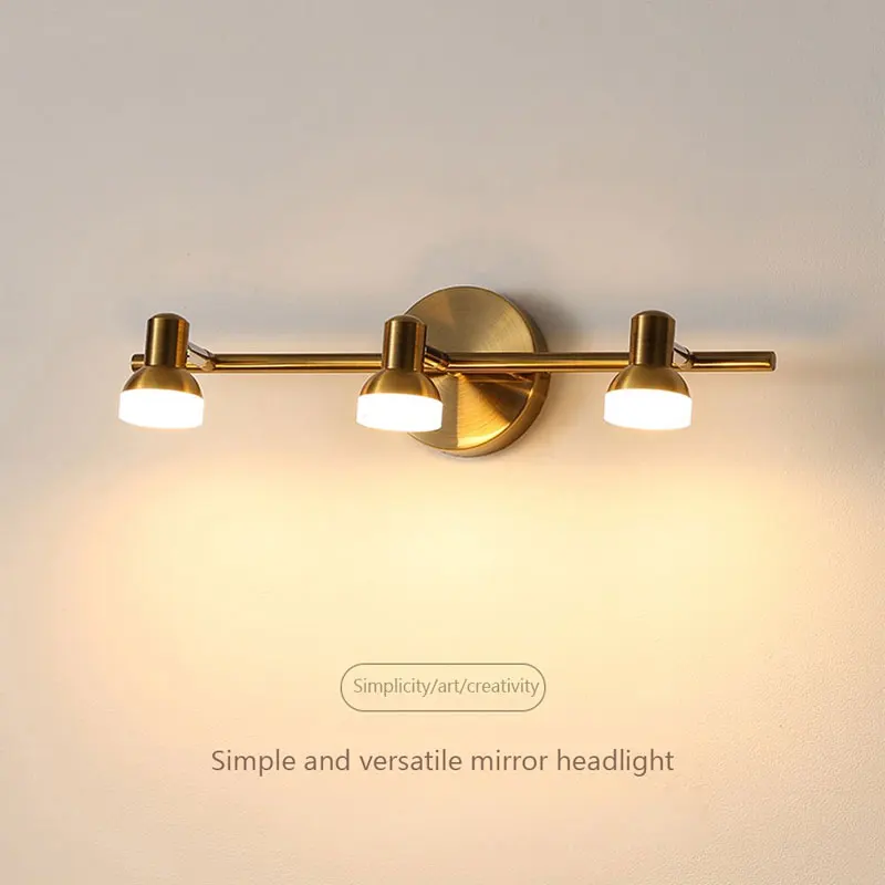 Modern Minimalist LED Mirror Headlight For Bathroom Living Room Wall Lamp Wall Sconce Makeup Simple Lighting AC 110V220V