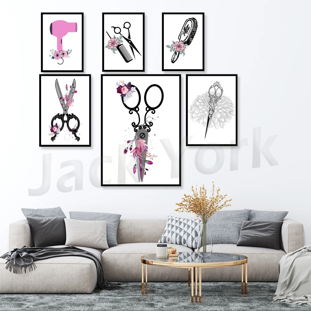 Декор парикмахерской настенное искусство настенные принты для возможность