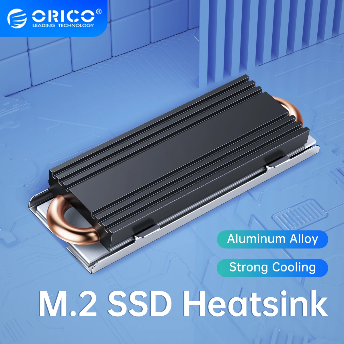 

ORICO Copper Conduction Heat Dissipation SSD Heatsink M.2 ssd Hard Disk Cooling Heat Sink for M.2 NGFF PCI-E NVME 2280 SSD