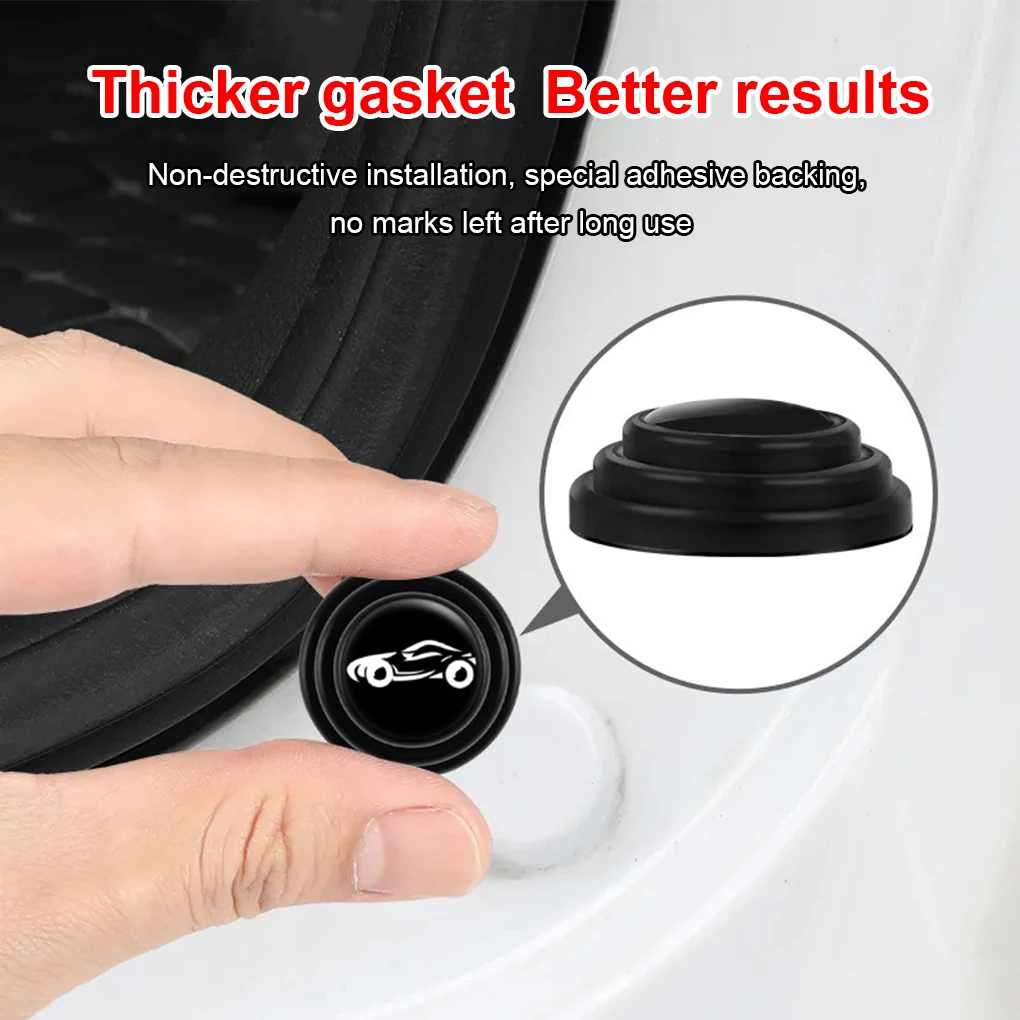 

4 шт., силиконовая Противоударная самоклеящаяся прокладка для автомобильных дверей