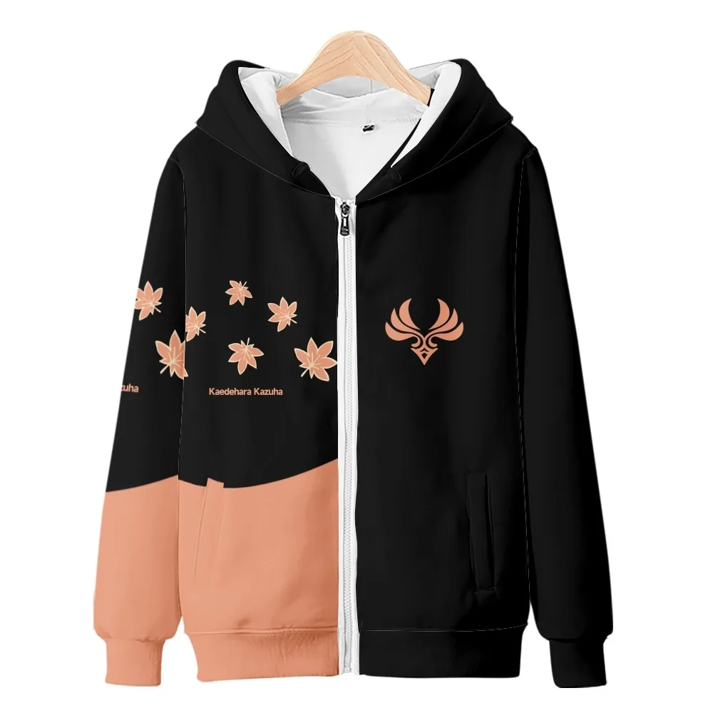 

Cosplay 3D Genshin Impact Hoodies printed Logo zipper hooded Boy girls kids Sweatshirts harajuku casual men women Jackets Coats