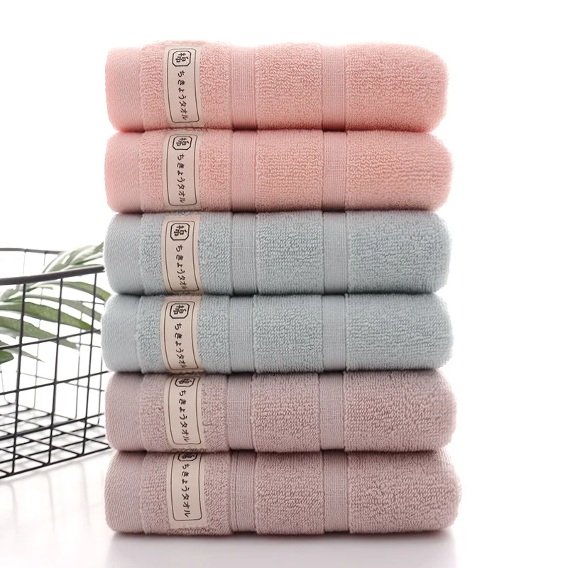 2pcs 34x73cm Blue Lilac Pink Adult Hand Face Bath Towel Set Highly and Soft Absorbent Travel Sport Hotel Beauty-Skin Towels