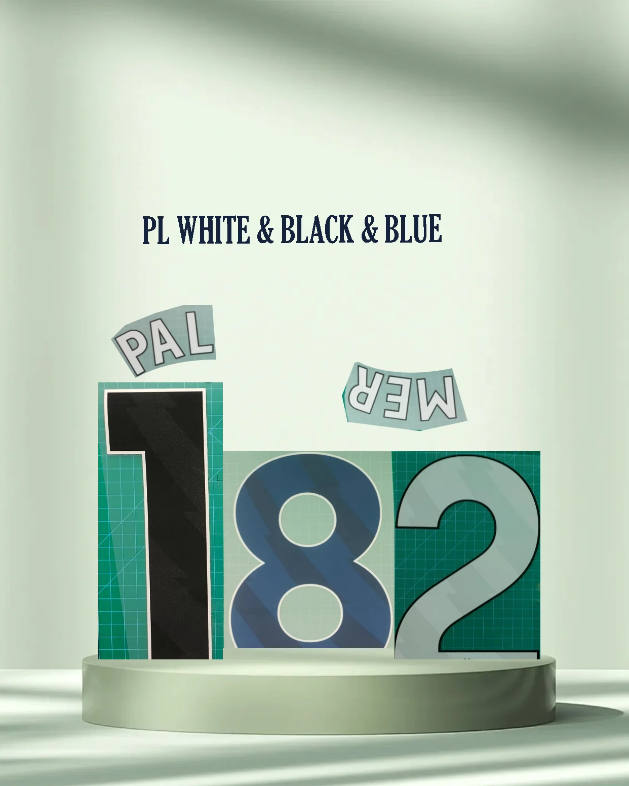 

Набор имен и номера для футболки из пластика