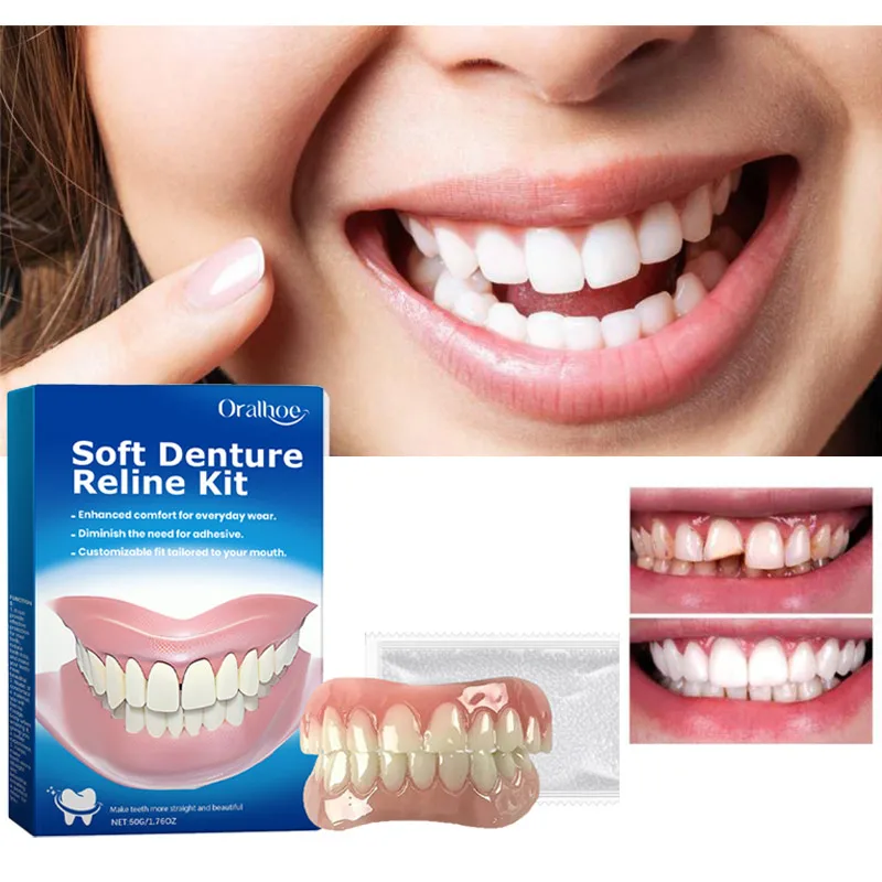 50 г силиконовый набор для зубных протезов силиконовые вкладыши мягкий верхний и