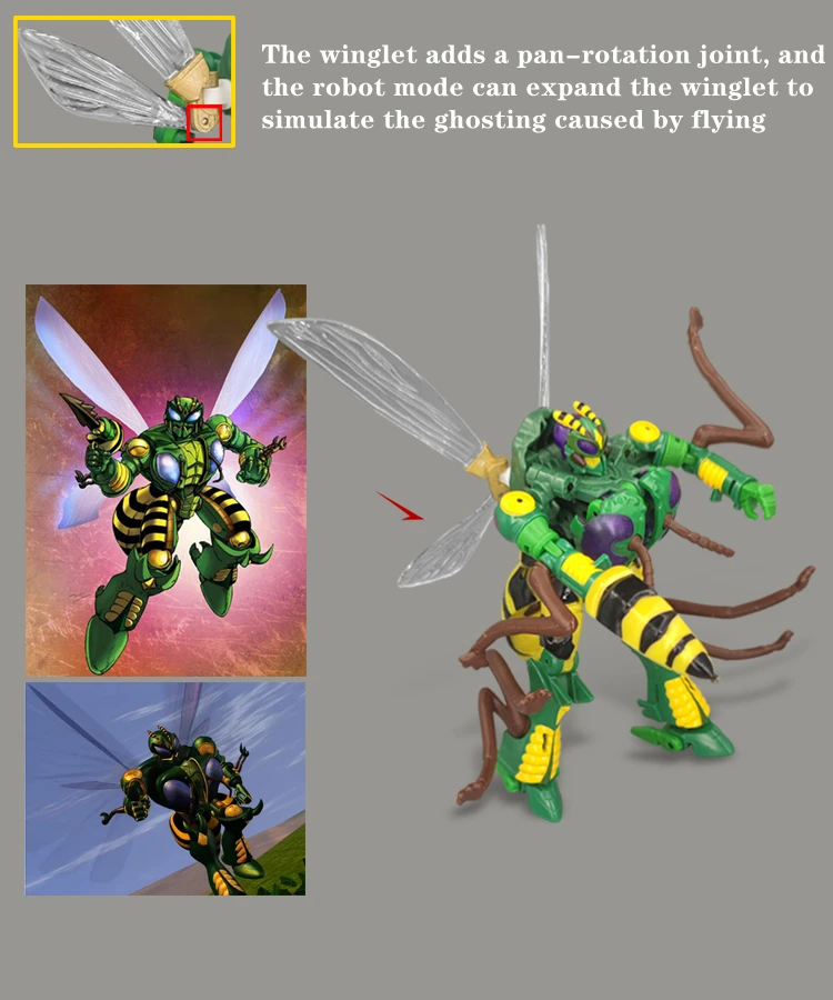 Новые сменные прозрачные крылья для Kingdom Waspinator -GO Better Studio |
