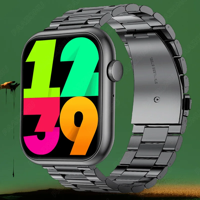 

2023 New Smartwatch Men 2.0 inch Bluetooth Call Blood Glucose Body Temperature Support 100+ Sport Smart Watch For Samsung Huawei