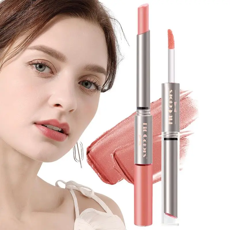 

2 In 1 Matte Liquid Lipstick Waterproof Long-lasting No Fading Lightweight Lip Gloss Lips Glaze Lips Tint Makeup Cosmetics