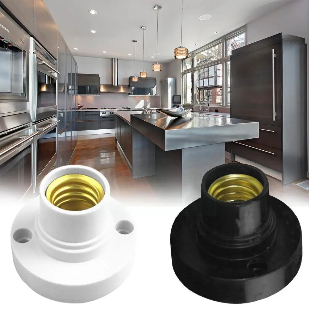 

Base Fitting E14 Light Bulb Holder 100-230V Adapter Socket Converter Screw Wholesale Bulb Cap LED Black Replacement Edison J0V9