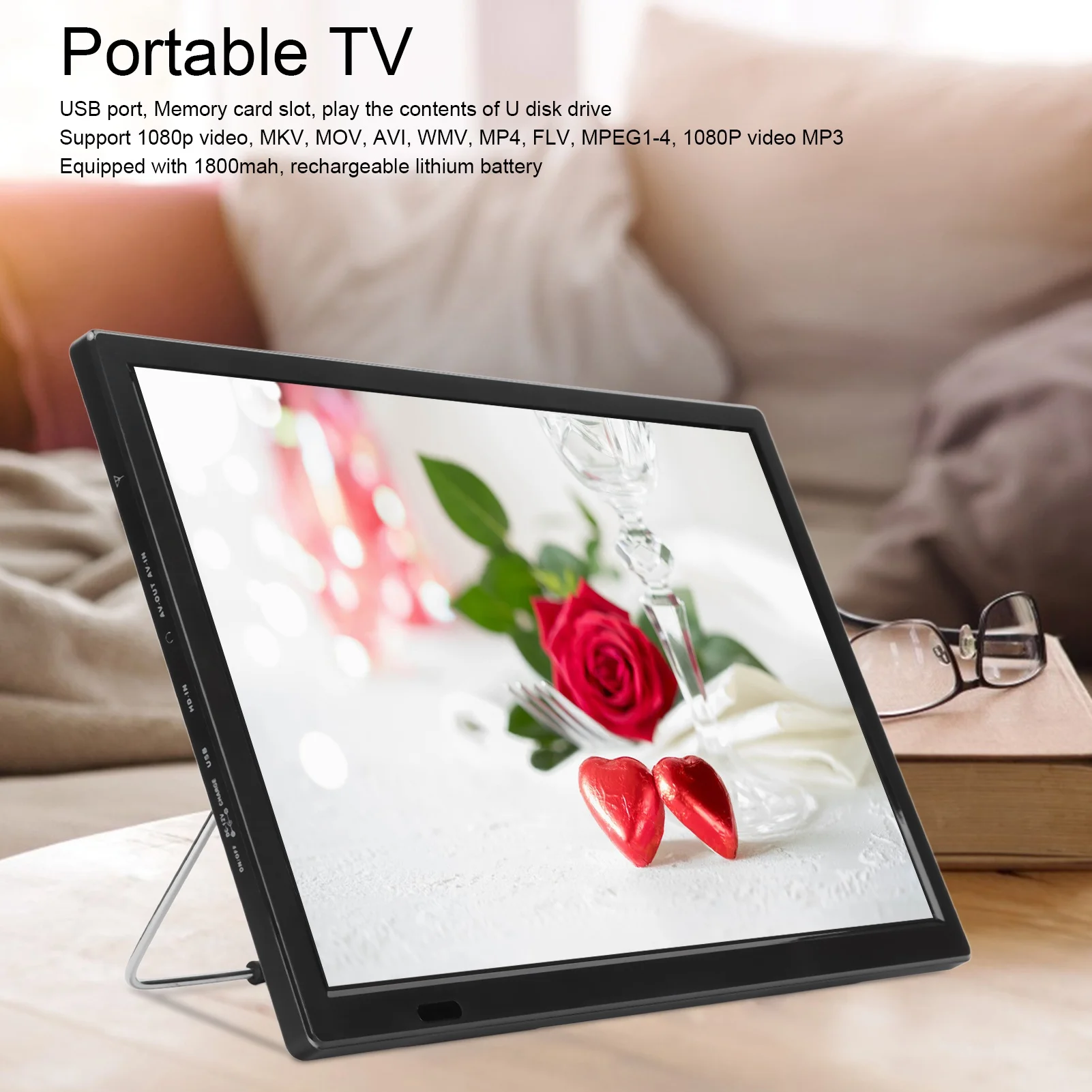 LEADSTAR D16 LED TV 15 4 дюймов портативный дисплей цифровой плеер DVB-T2 ATSC HDMI-совместимый USB