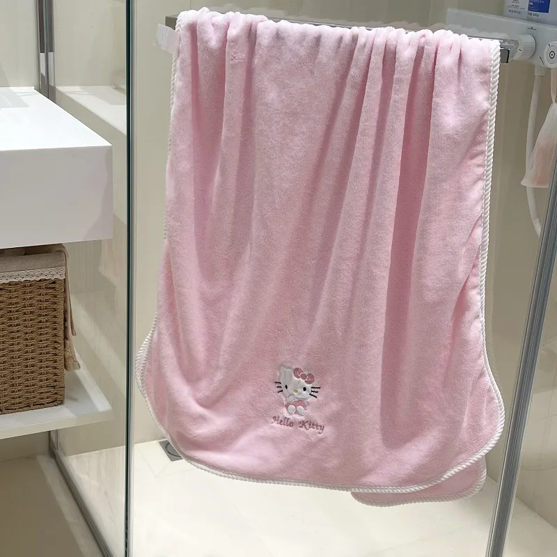 Sanrio Hello Kitty розовое банное полотенце для сушки волос шапочка Kawaii аниме домашнее