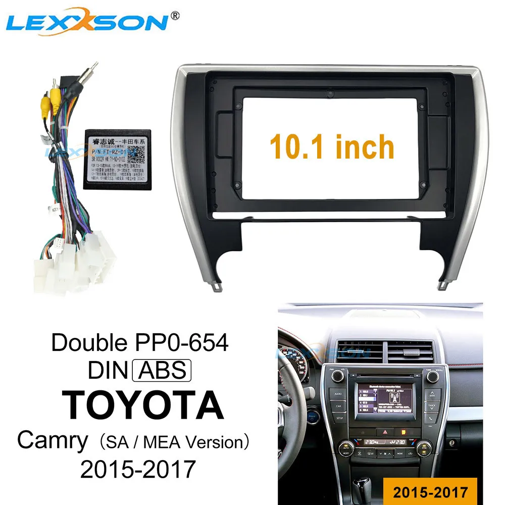 

10.1 inch Car Fascia for TOYOTA CAMRY 2015- 2017 SA/ MEA Version Double Din Dvd Audio Fitting Adaptor Frame Dashboard Trim Kits