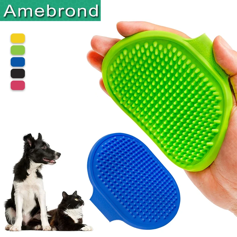 

Dog Bath Brush,Cat Shampoo Brush,Soft Silicone Pet Grooming Brush for Long Short Haired Dogs and Cats,Soothing Massage Pet Comb