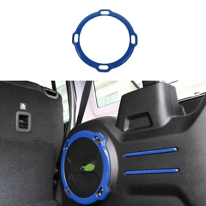 

Fit For Jeep Wrangler JL 2018-2021 Blue Rear Trunk Speaker Frame Cover Trim 1X