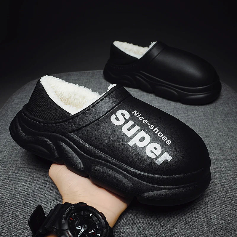 

Couple's Slippers Plus Velvet Keep Warm Thick Bottom Comfortable Wear-Resistant Non-slip Wild Popular Model Winter Main Push