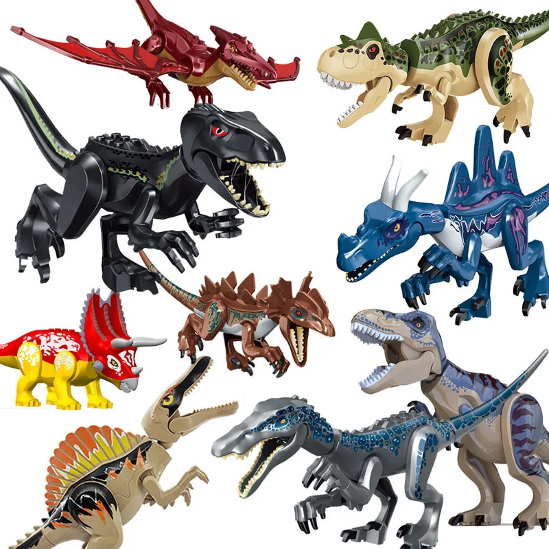Фото Игрушечные блоки для сборки игрушек &quotМир динозавров" &quotдинозавр" &quotT-Rex"