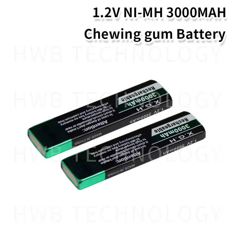

2 Pieces/lot High quality Original for SoFirn 3000mah Chewing gum battery Walkman Ni-MH 1.2 V nimh rechargeable Free Shipping