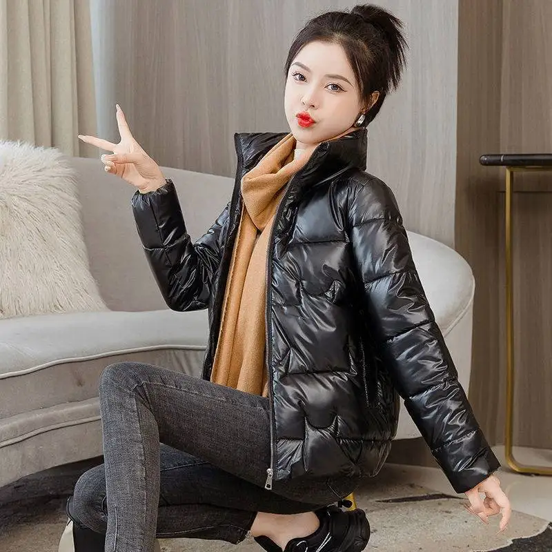 2022 New Warm Down Jacket Women Winter Short Jacket Cotton Coat Stand Collar Korean Female Parkas Basic Coat