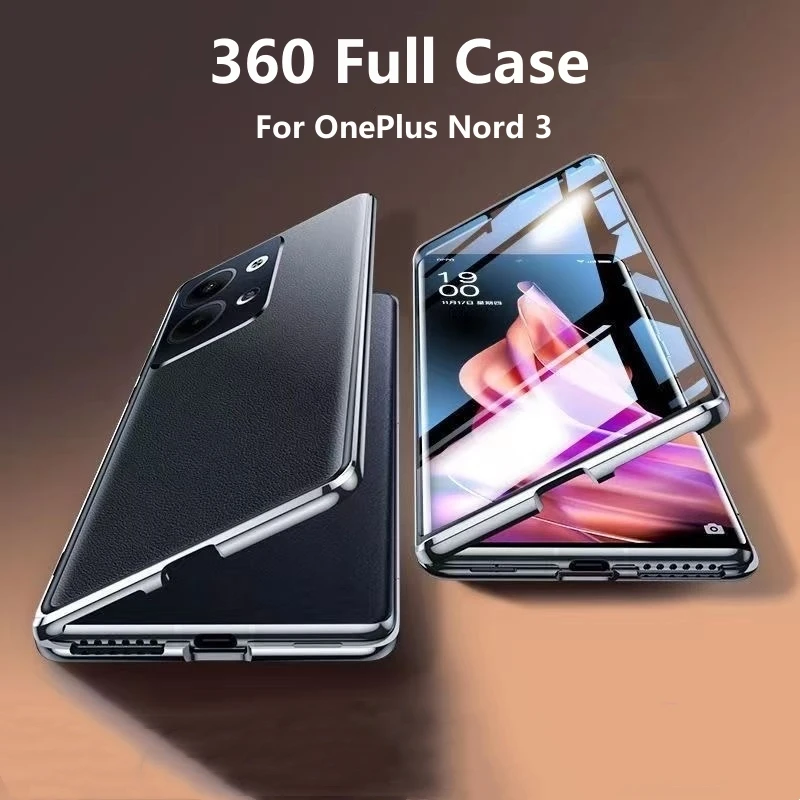 360 полная фотография для OnePlus Nord 3 фотосессия кожаный чехол из закаленного стекла