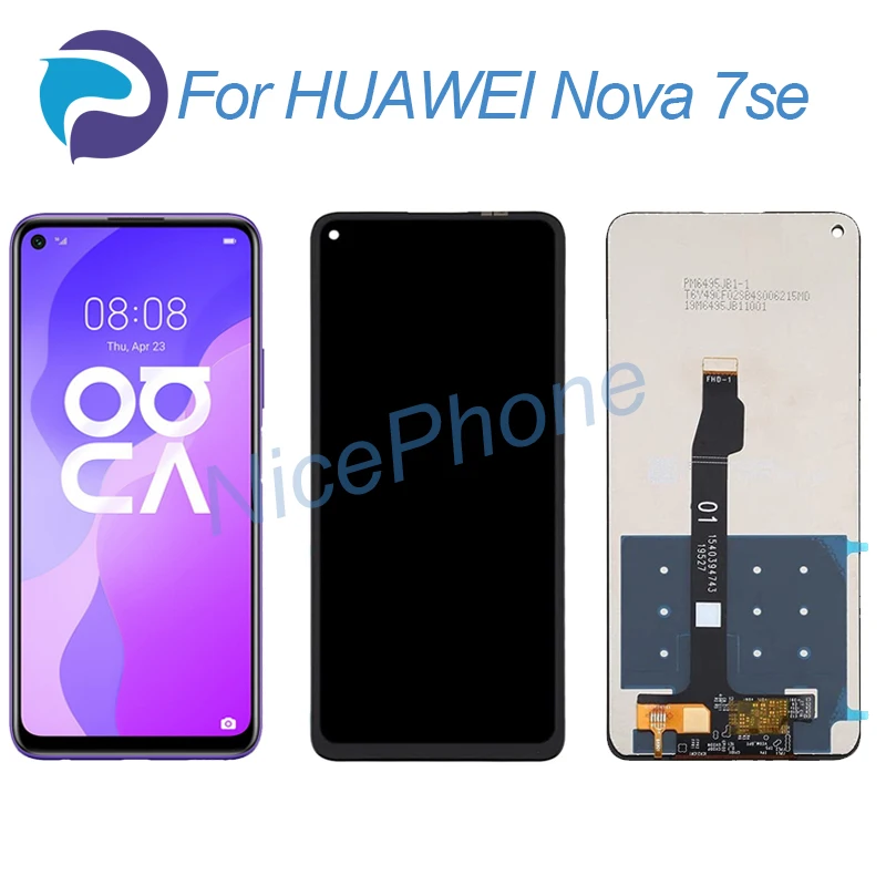 Для HUAWEI Nova 7se, ЖК-дисплей, сенсорный экран, дигитайзер в сборе, замена 6,5 дюйма, CDY-AN00 Nova 7se, экран, ЖК-дисплей