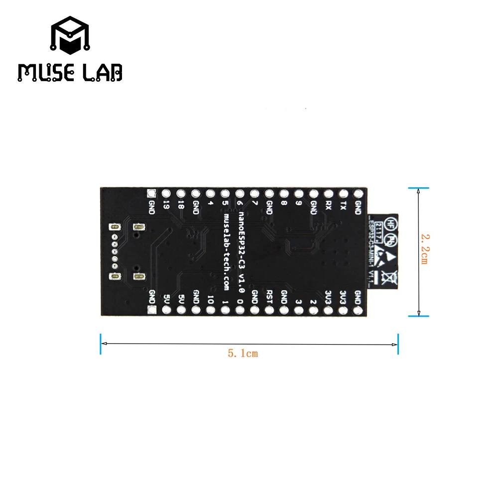 NanoESP32-C3 Щедрый Bord RISC-V ESP32-C3 Модуль Wi-Fi/BLE ESPRESSIF IOT