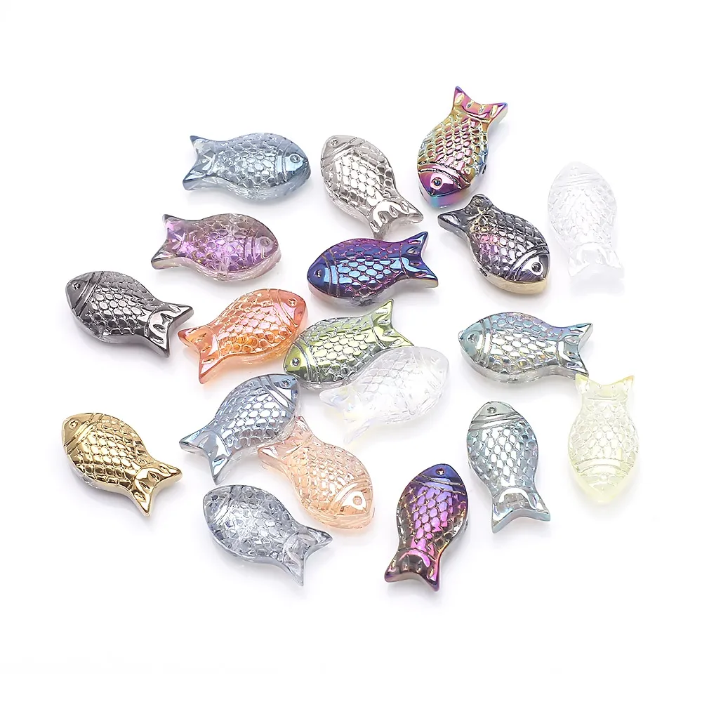 w kształcie złotej rybki 8 x 15 mm Niezamontowane szklane kryształy do samodzielnego tworzenia biżuterii Niebinding Luźne kor...