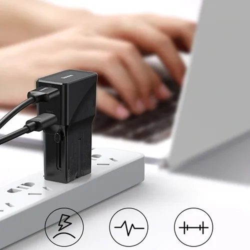 Baseus PPS быстро Зарядное устройство Тип C + USB 18 Вт Quick Charge Универсальный дорожный