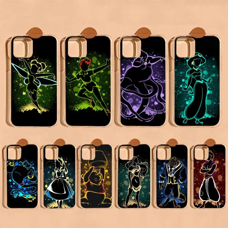 

Disney Elsa Ariel Princess Phone Case For iPhone 14 11 12 13 Mini Pro XS Max Cover 6 7 8 Plus X XR SE 2020 Funda Shell