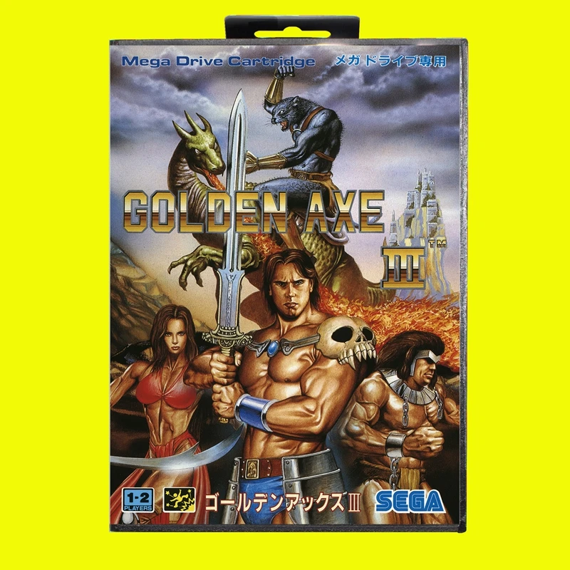 

Golden Axe 3 MD Game Card 16 Bit JAP Cover for Sega Megadrive Genesis Video Game Console Cartridge