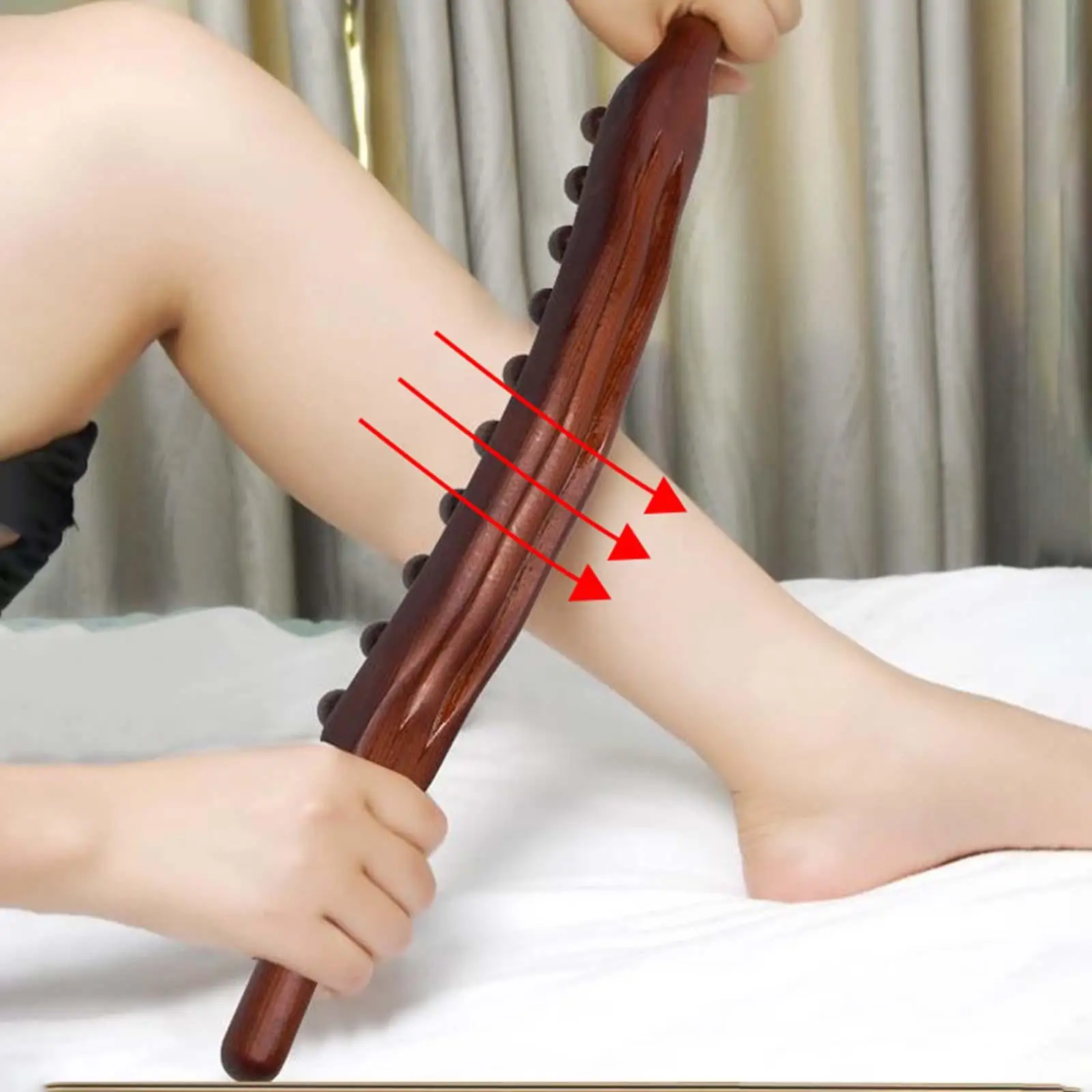 

Handheld Wooden Massage Roller Body Relaxation Body Sculpting Body Massager Scraping Tool Wooden for Thigh Shoulders Waist Back