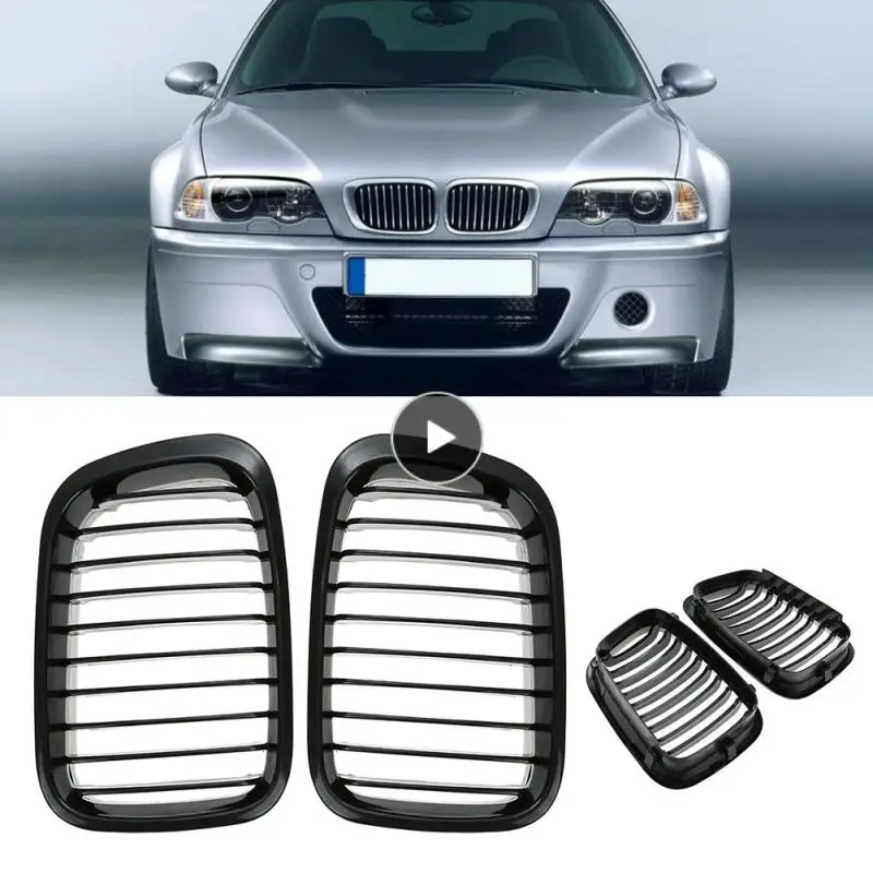 

Front Replacement Glossy Black Kidney Grille For 98-01 BMW E46 3 Series Sedan 4D Car Front Grille