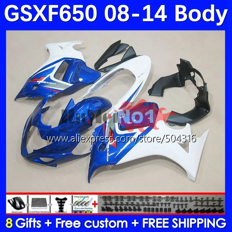 

Kit For GSX650F GSX 650F GSXF 650 F 24No.50 GSXF650 08 09 10 11 12 13 14 2008 2009 2010 2011 2012 2013 2014 Fairing blue white