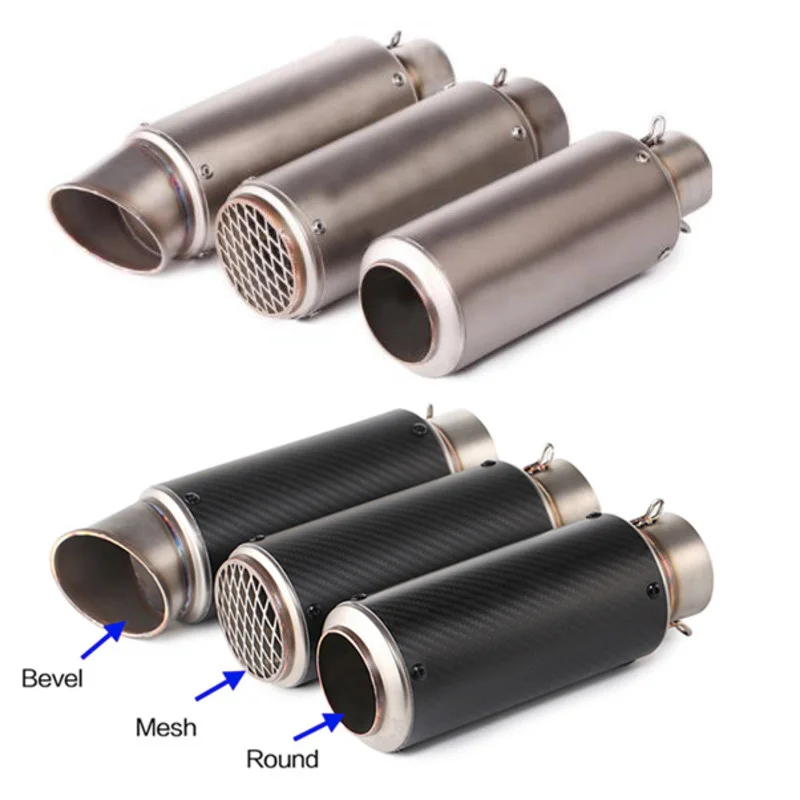 

Universal 51mm 60mm motorcycle exhaust pipe suitable For GP-project micropole muffler carbon fiber exhaust with DB Killer
