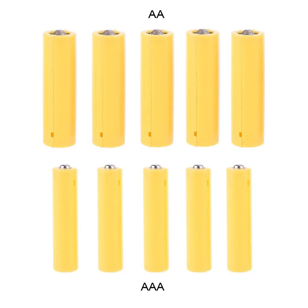 

5Pcs LR06 AA LR03 AAA Size Dummy Fake Battery Setup Shell Placeholder Cylinder Conductor Dummy Cells for Lithium iron phosphate