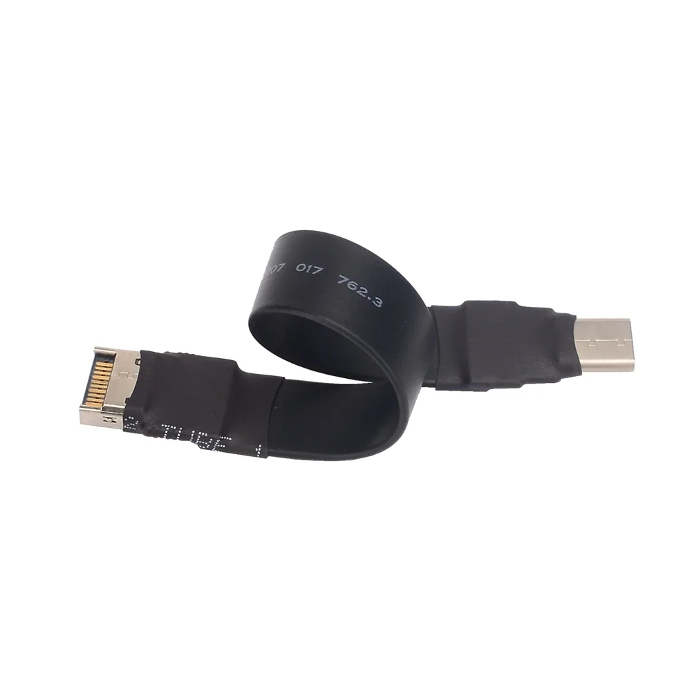 20 Гбит/с USB 3 2 Gen 2x Type C до 19/20P Тип E штекер-штекер экранированный плоский