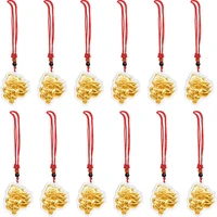 12 red string tiger pendants 2022 tiger new year golden tiger statue pendant necklace gift