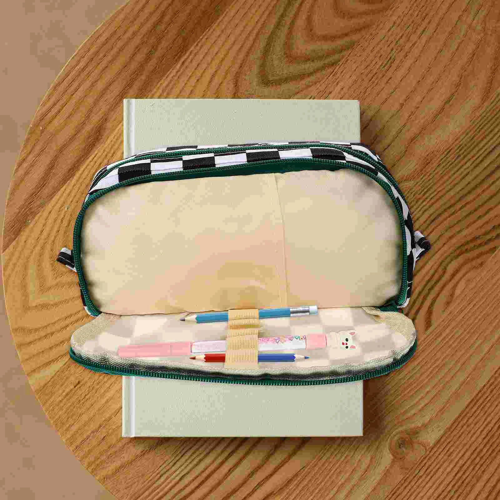 Пенал в шахматном порядке с героями мультфильмов детский маркер ручки из