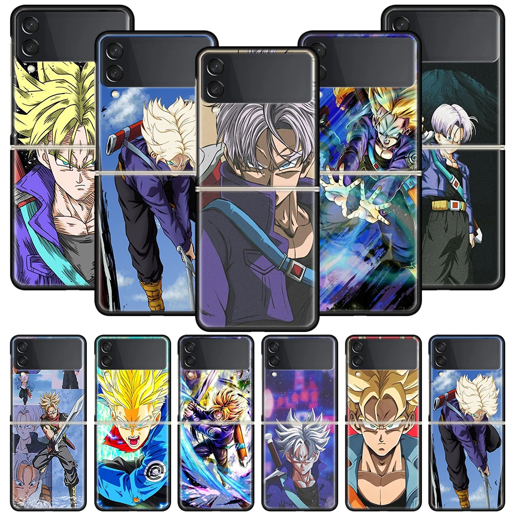 

Dragon Ball Trunks Funda Phone Case For Samsung Galaxy Z Flip 3 5G Luxury ZFlip3 Black PC Hard Shockproof Back Cover Coque Capa