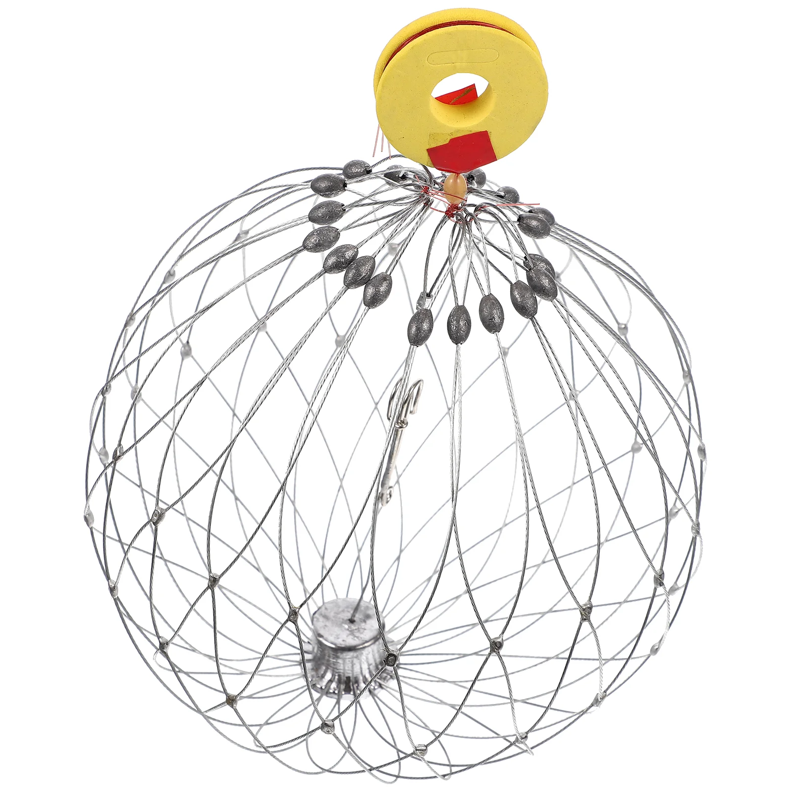 

Crab Cage Wire Catcher Fishing Basket Bait Catching Mesh Net Weights Portable Lobster Fshing Tool Steel Stainlessfish Foldable